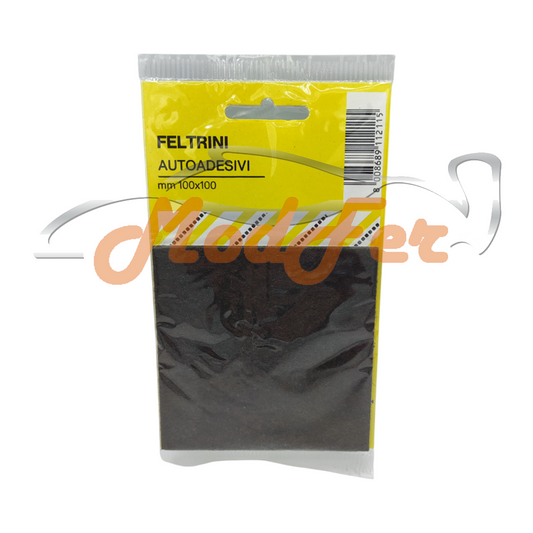 feltrini autoadesivi quadrati 100x100 marroni, proteggere pavimenti in legno, laminato, parquet, piastrelle, duemme