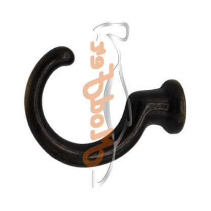 Gancio embrasse tenda uncino zama bronzato 30mm fissaggio parete