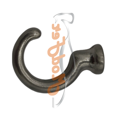 Gancio embrasse tenda uncino zama nichelato satinato 30mm parete
