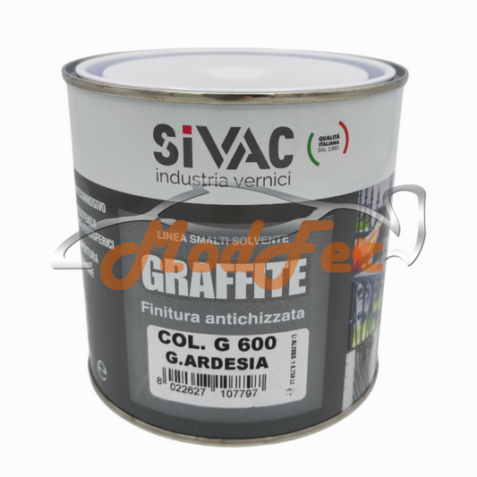 smalto anticorrosivo, graffite, grigio ardesia, resistente agli agenti atmosferici e ai raggi uv, sivac sol060/750