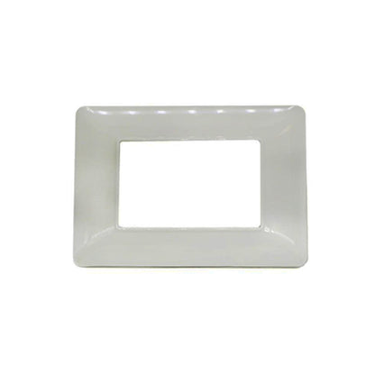 placca 3 moduli bianca in tecnopolimero mapam t3 simil matix