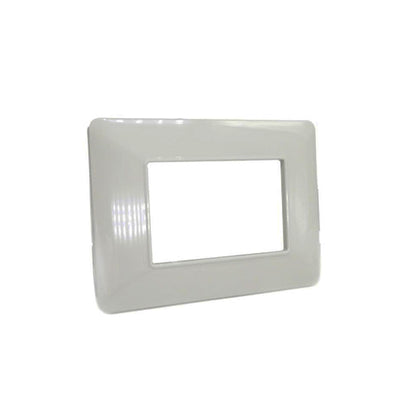 placca 3 moduli bianca mapam elegante e raffinata per coprire interruttori compatibile con matix