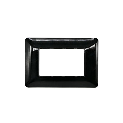 placca 3 moduli nera in tecnopolimero mapam t3 simil matix