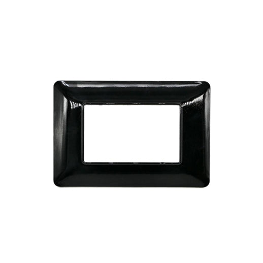 placca 3 moduli nera in tecnopolimero mapam t3 simil matix