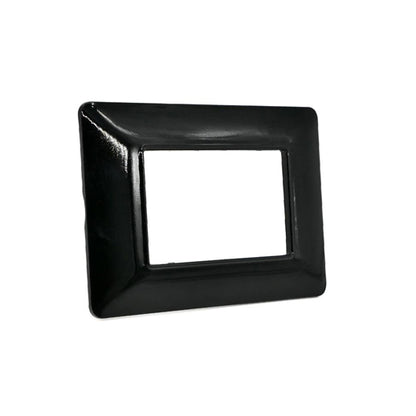 placca 3 moduli nera mapam elegante e raffinata per coprire interruttori compatibile con matix