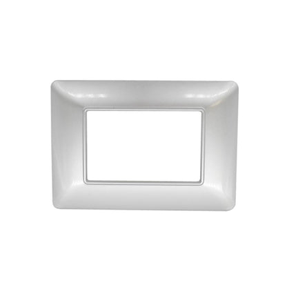 placca 3 moduli argento in tecnopolimero mapam t3 simil matix