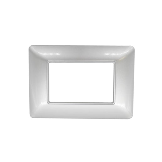 placca 3 moduli argento in tecnopolimero mapam t3 simil matix