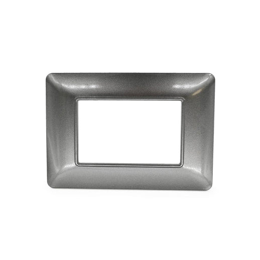 placca 3 moduli finitura grigio scuro in tecnopolimero mapam t3 simil matix