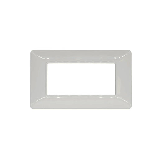 placca 4 moduli bianca in tecnopolimero mapam t3 simil matix