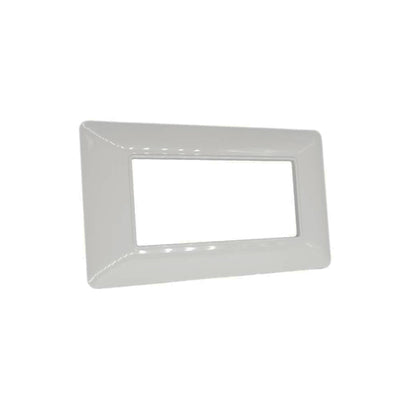 placca 4 moduli bianca mapam elegante e raffinata per coprire interruttori compatibile con matix