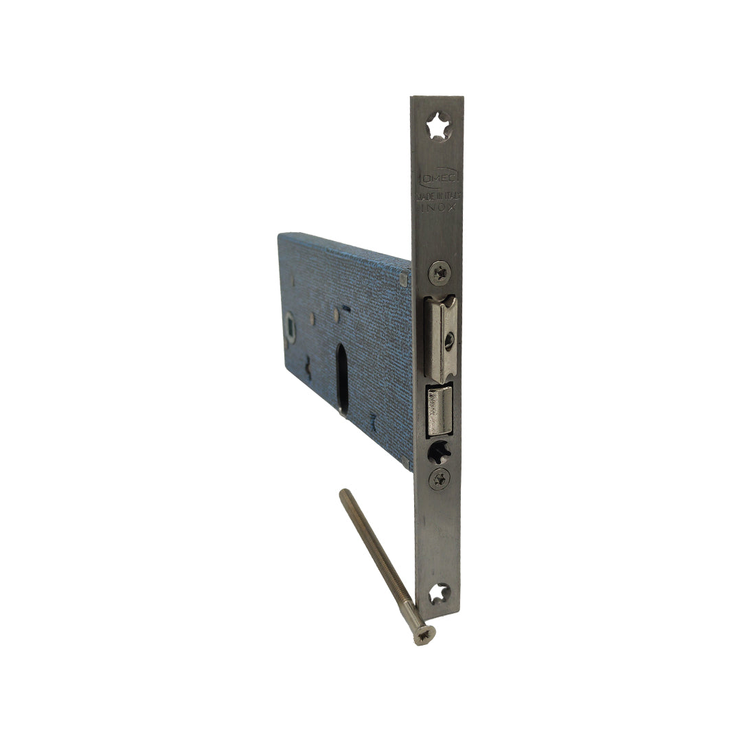 Serratura per fasce cilindro ovale entrata 70mm acciaio zincato porte alluminio OMEC782 OMEC