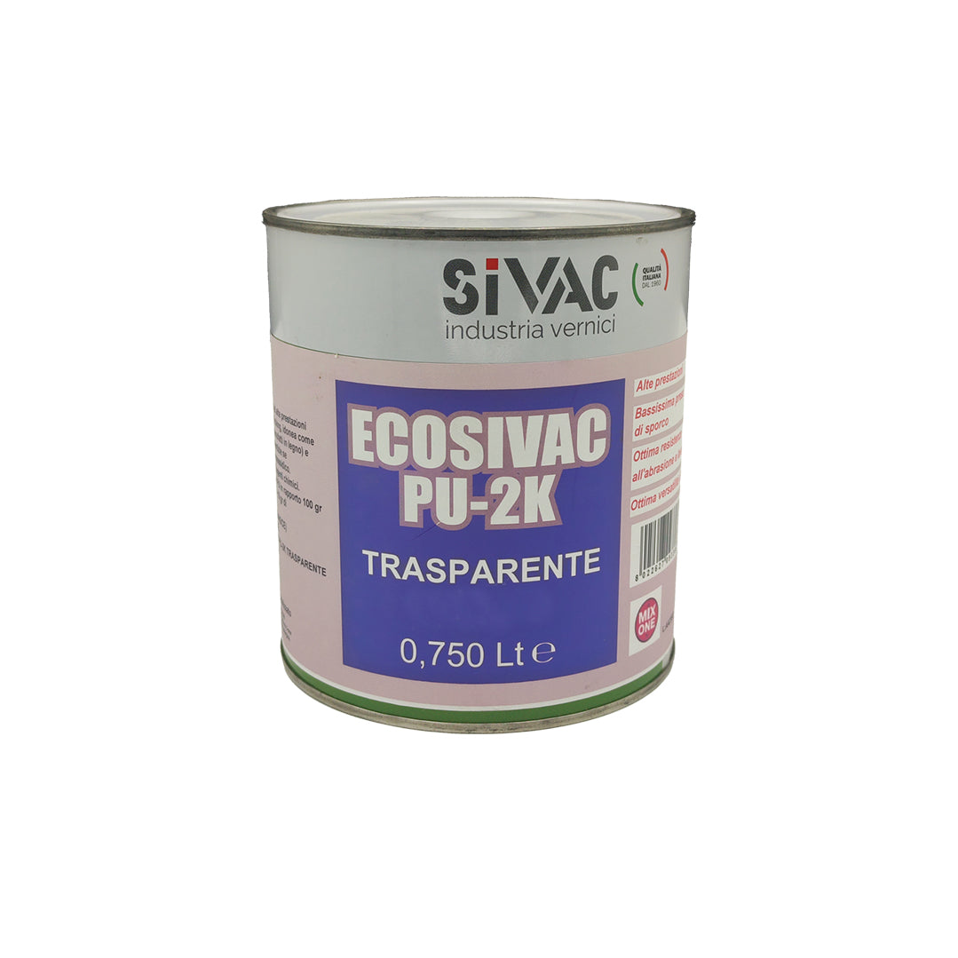 Vernice Satinata Poliuretanica Trasparente all'Acqua PU-2K SiVAC