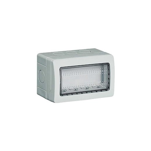 cassetta di protezione idrobox 4 moduli grado IP55 per ambienti esterni protegge da polvere e umidità compatibile matix mapam s5204b