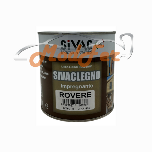 foto latta impregnante a solvente per legno rovere ml 750 