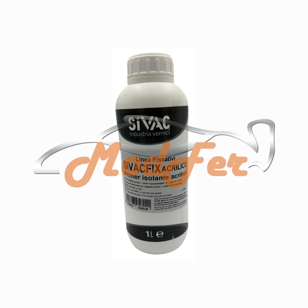 primer isolante acrilico per muri interni ed esterni litri 5 sivacfix fis070/005