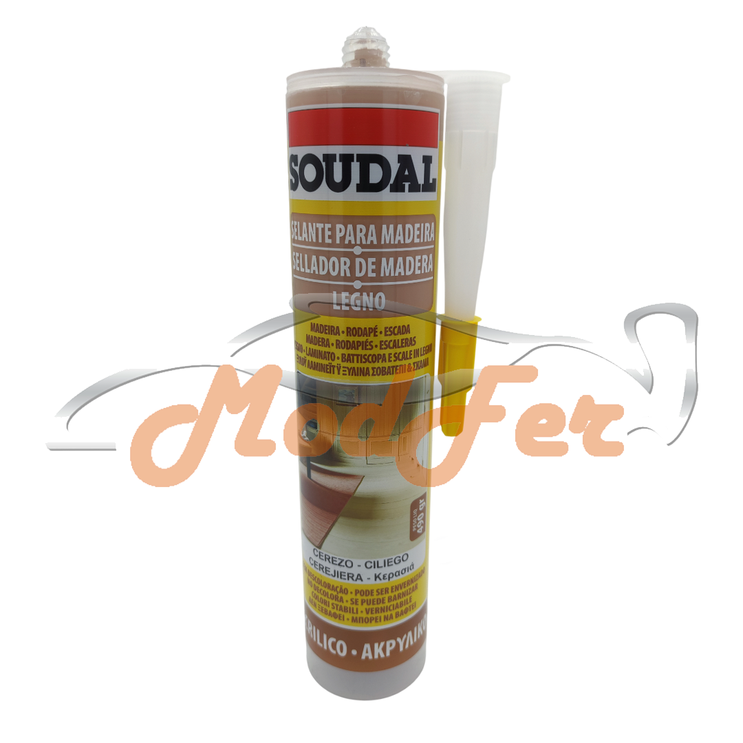 silicone ad acqua per parquet ciliegio 300ml soudal