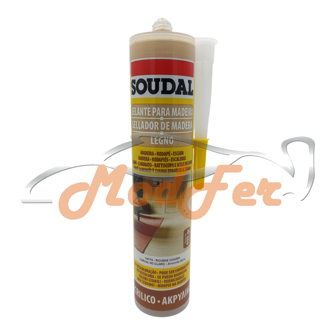 Foto Soudal silicone legno rovere chiaro