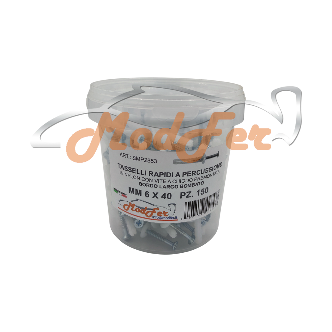 Tasselli Rapidi a Percussione con Vite a Chiodo 6x40 MM.