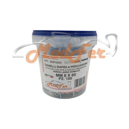 Tasselli Rapidi a Percussione con Vite a Chiodo 6x60 MM.