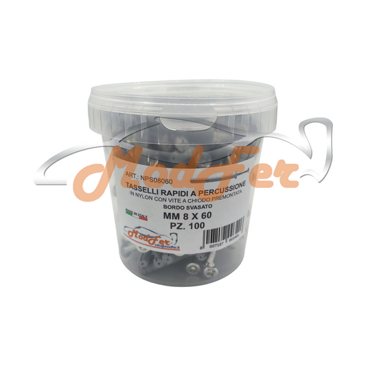 Tasselli Rapidi a Percussione con Vite a Chiodo 8x60 MM.