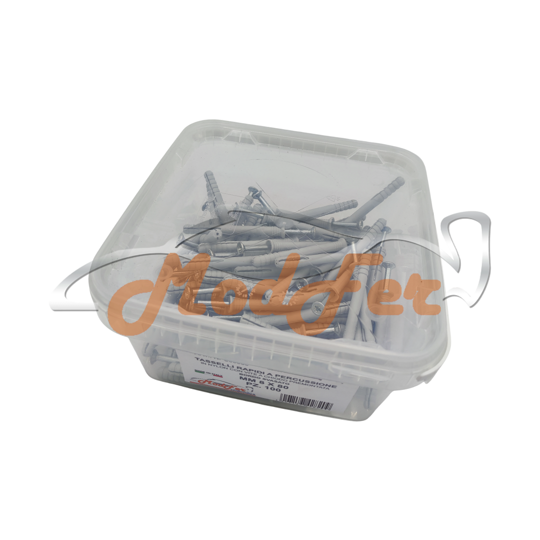 Tasselli Rapidi a Percussione con Vite a Chiodo 8x80 MM.