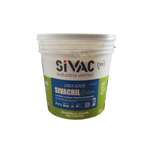 Idropittura Murale Ecologica Classe A+ Sivacril Green LT.14 SiVAC