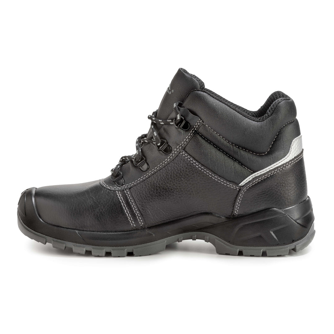 Scarpa antinfortunistica alta in pelle nera Active Gear A-First vista laterale – S3 FO SR
