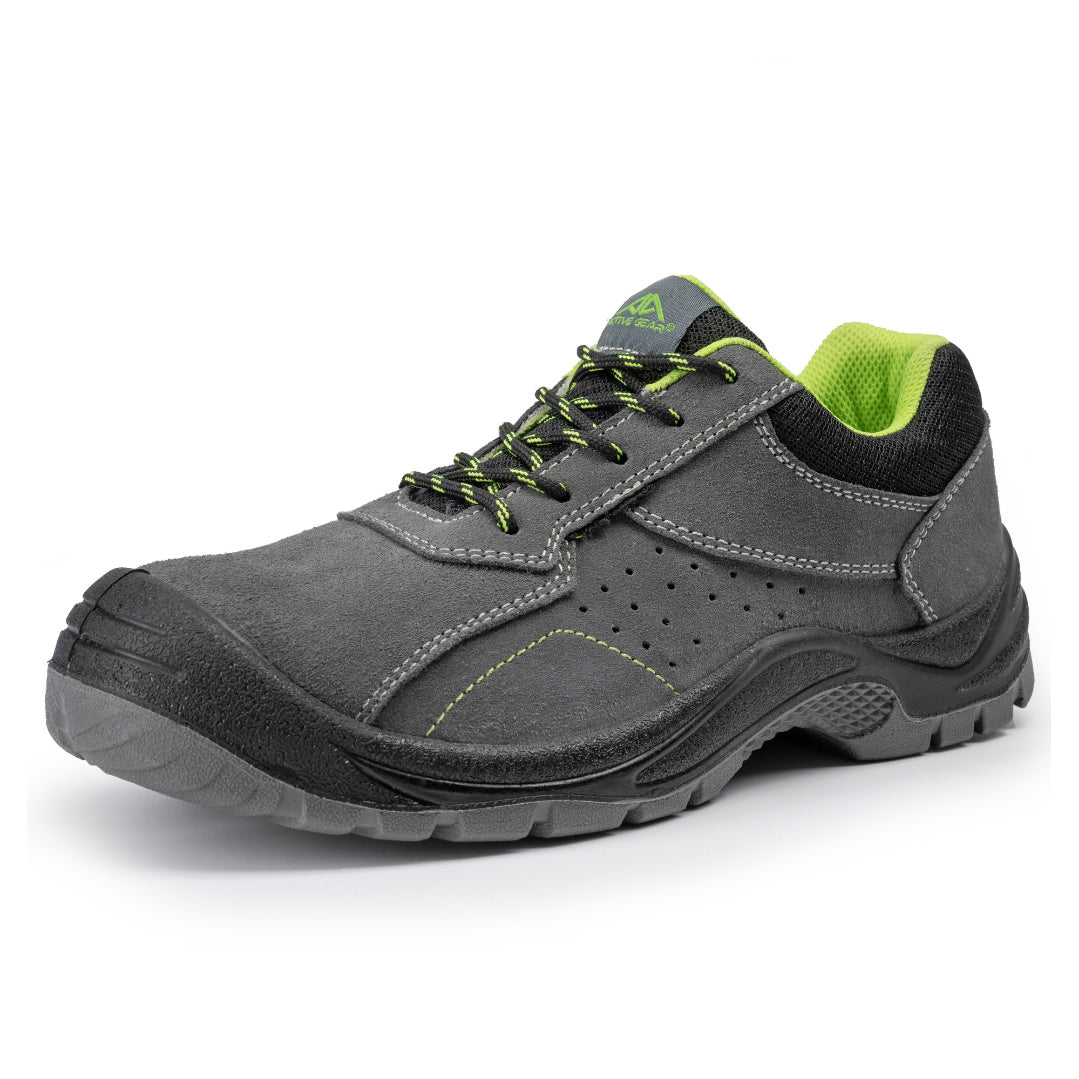 Scarpa bassa antinfortunistica grigia in pelle scamosciata Active Gear A-Rock taglia 41 – S1-P SRC