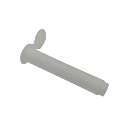 Bussola retinata in PVC da 15x85 mm, tassello ad espansione per fissaggio in muratura