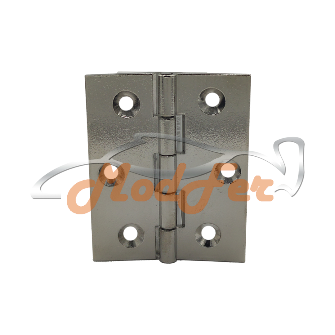 cerniera in ottone nichelata fresata piana per mobili 50x40