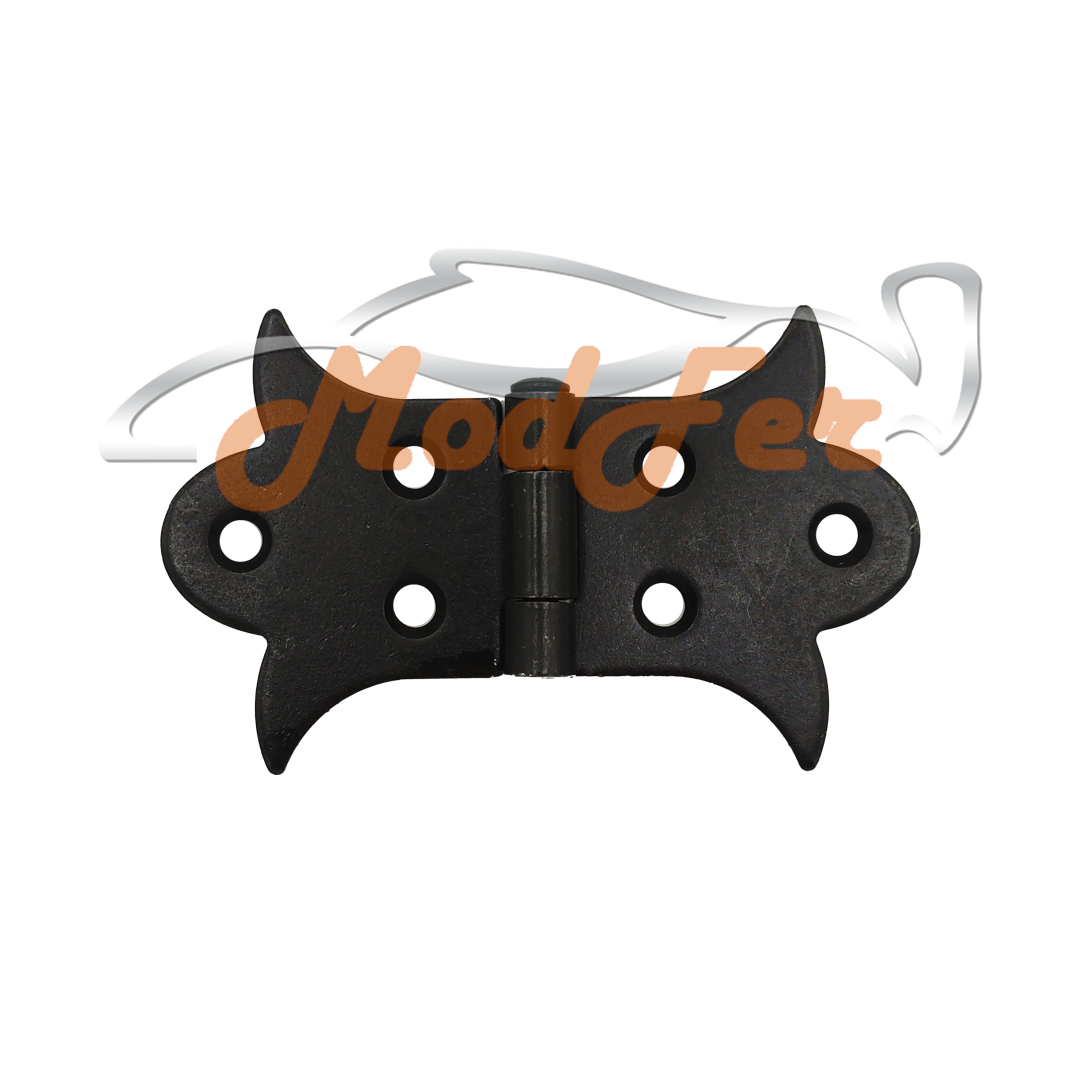 cerniera piana brunita 87x50 mm.