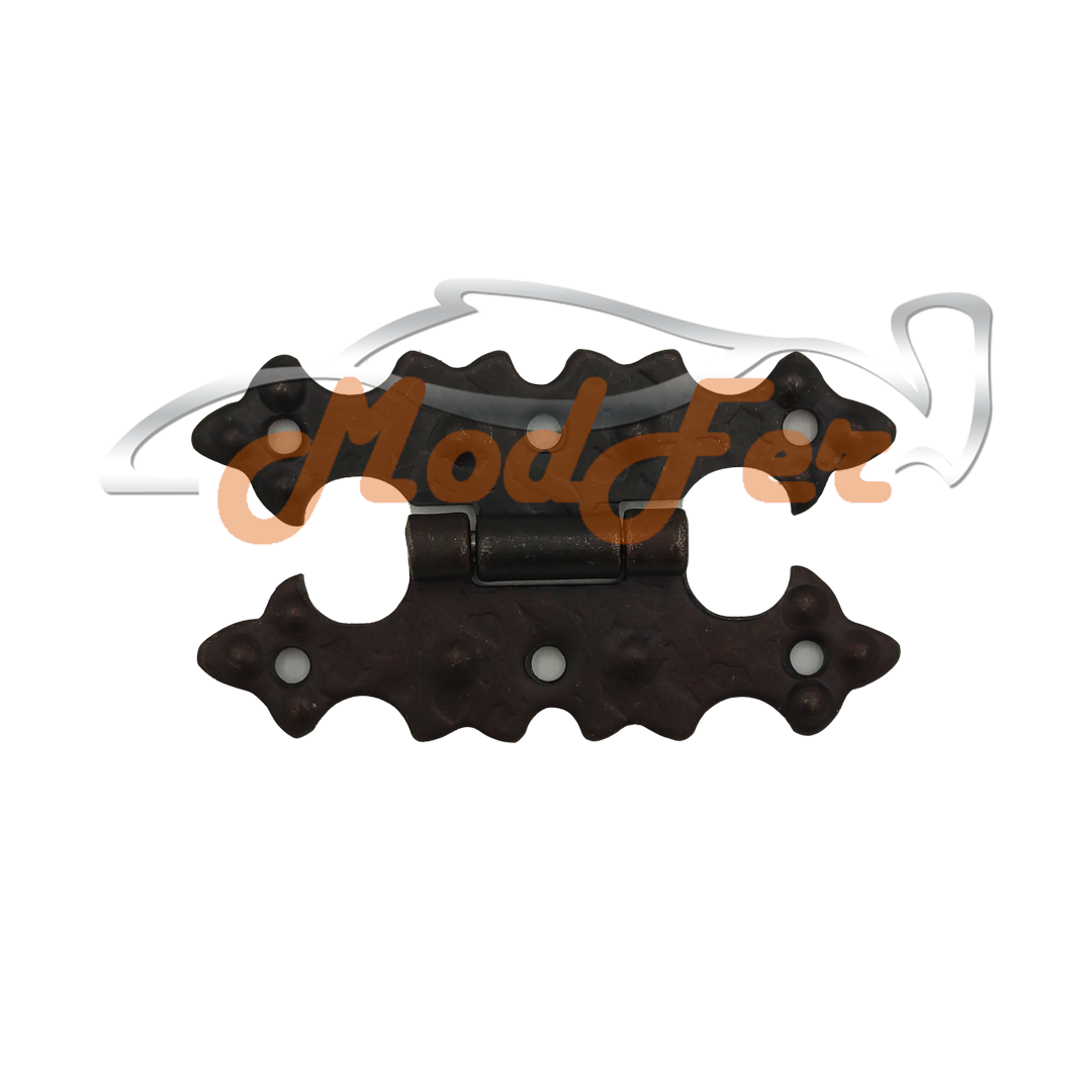 cerniera rustica in ferro brunito 40x70 mm