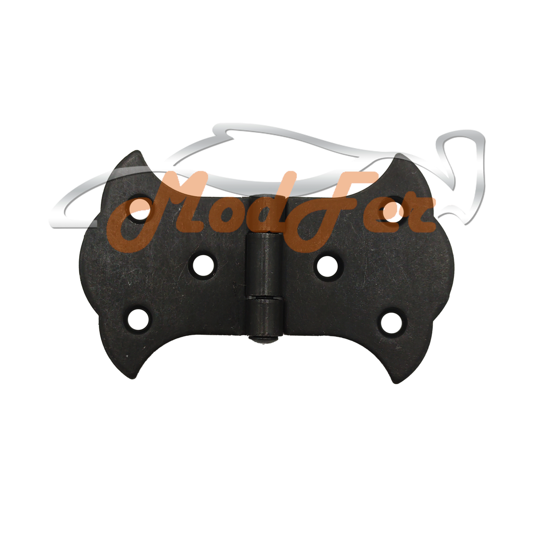 cerniera rustica in ferro brunito 50x87 mm.