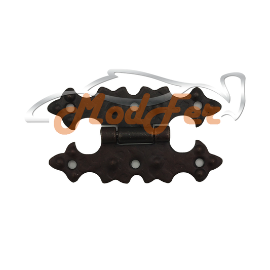 cerniera rustica in ferro brunito 70x100 mm