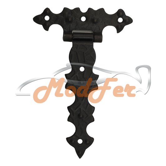 cerniera rustica piana in ferro brunito 100x150 mm