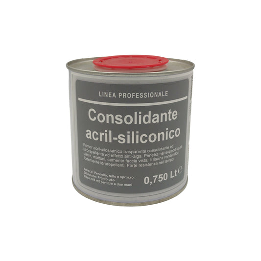 Consolidante acril-siliconico SiVAC 750 ml idrorepellente con effetto antialga penetrazione profonda resa 6-8 m²/l per pietra mattoni e cemento faccia vista interni ed esterni