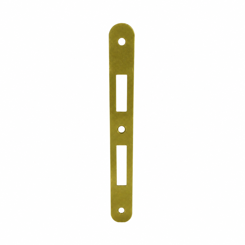 Contropiastra 200 ottonata lucida per serratura da infilare porte in legno Bonaiti 4G20000015