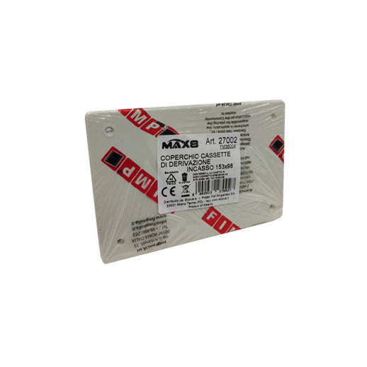 Coperchio per scatola di derivazione da incasso 153x98 mm MAX8 Ecova 27002 con viti incluse