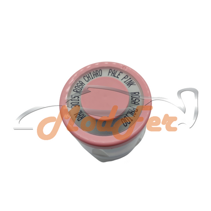 Dettaglio smalto spray Ambro-Sol rosa chiaro RAL 3015, vernice acrilica per metallo e superfici