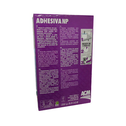 Dettaglio colla per parati in polvere Adhesiva N ACM da 200 grammi, adesivo per carta da parati