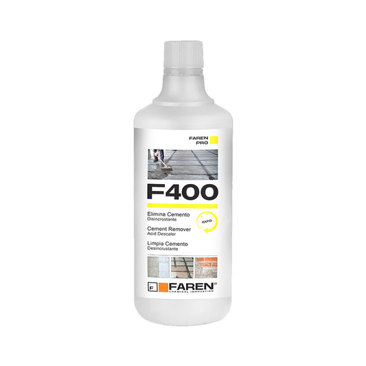 F400 disincrostante acido forte concentrato liquido per pavimenti e piastrelle