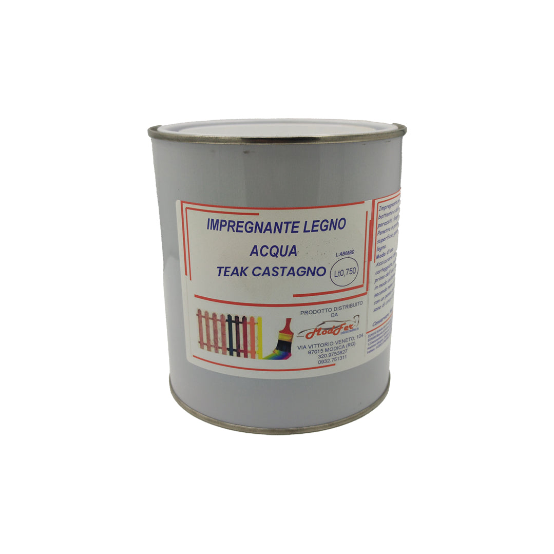 Impregnante protettivo castagno per legno all'acqua 750ml SiVAC – uso interno ed esterno, non forma spessore