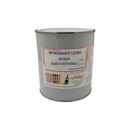 Impregnante protettivo castagno per legno all'acqua 750ml SiVAC – uso interno ed esterno, non forma spessore