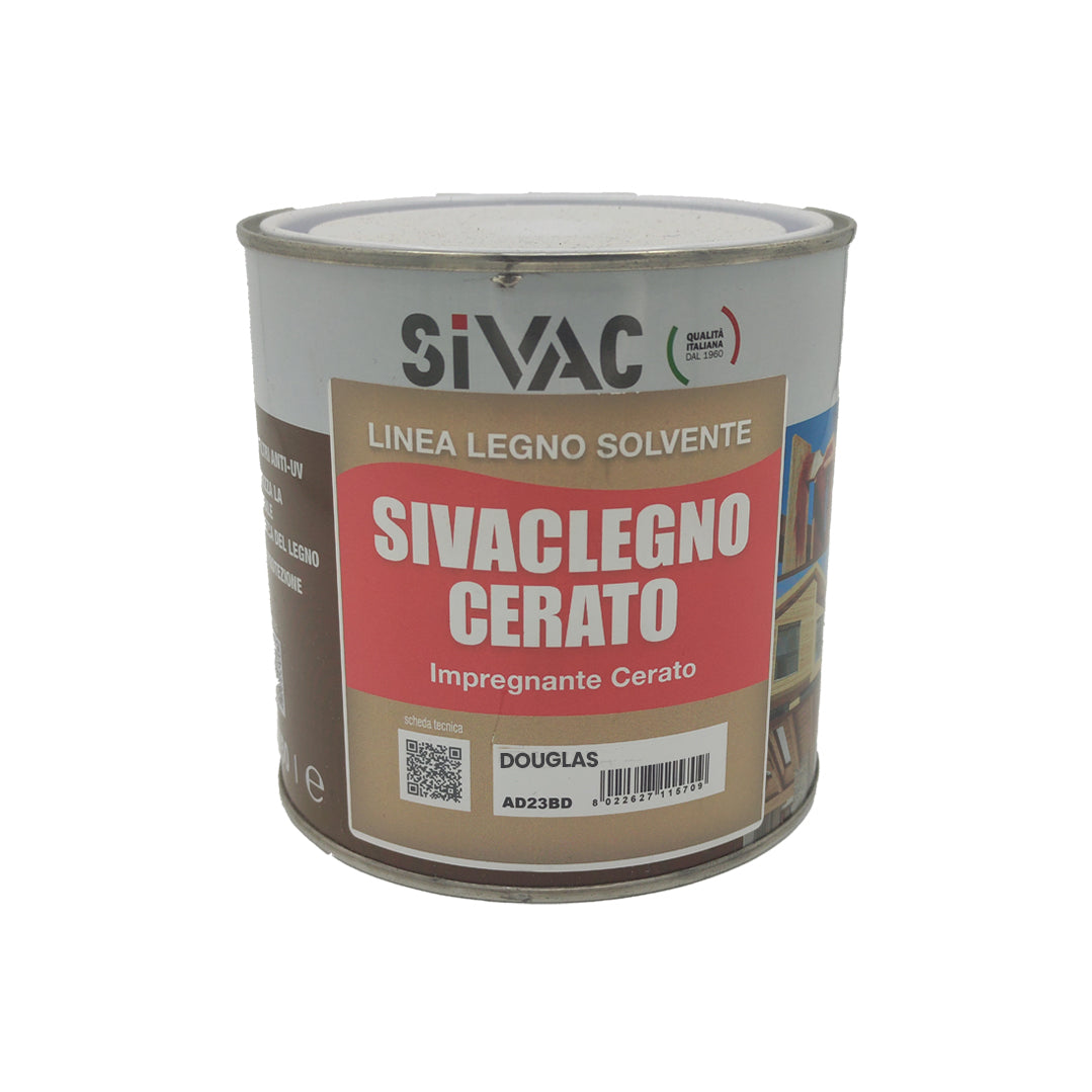 Impregnante cerato Douglas per legno 750ml Sivaclegno SiVAC – cere idrorepellenti, protezione UV, uso interno ed esterno