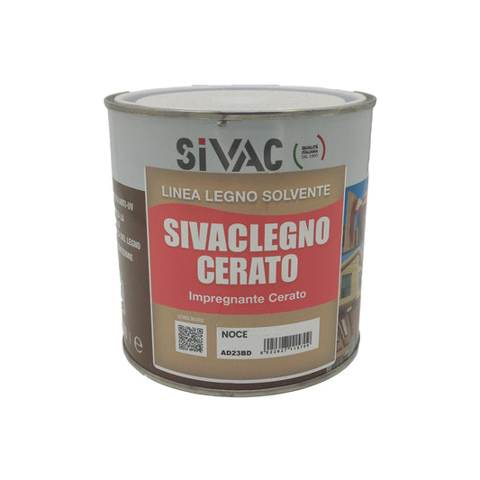 Impregnante cerato Noce per legno 750ml Sivaclegno SiVAC – cere idrorepellenti, protezione UV, uso interno ed esterno