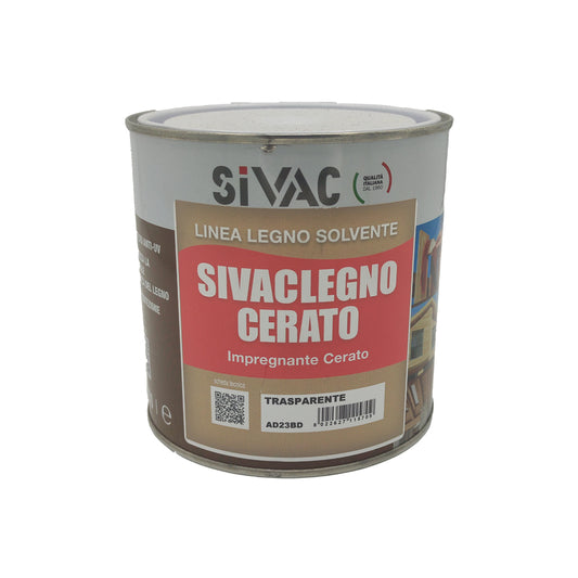 Impregnante cerato trasparente per legno 750ml Sivaclegno SiVAC – cere idrorepellenti, protezione UV, uso interno ed esterno