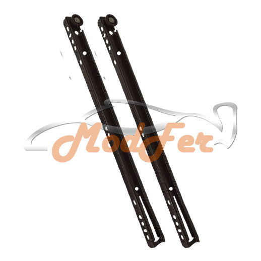 guida per cassetti marroni in metallo, lunghezza cm 50, incoll