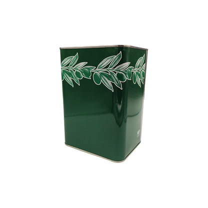 Lattina per olio Lisotti da 1 litro, 3 litri, 5 litri, 10 litri con tappo verde ramoscello, contenitore in metallo per conservazione