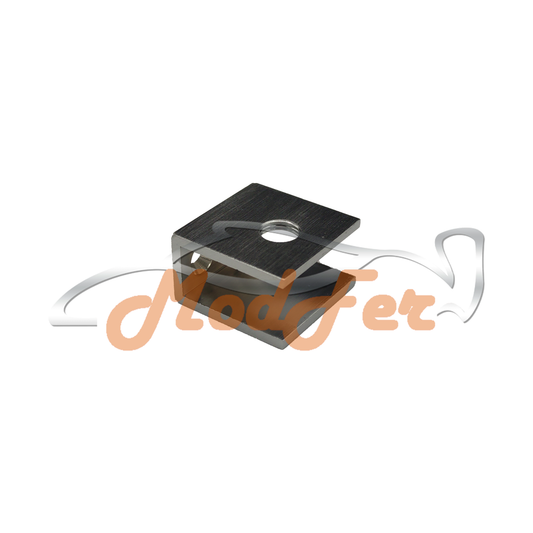 mensola a morsetto cromato satinato