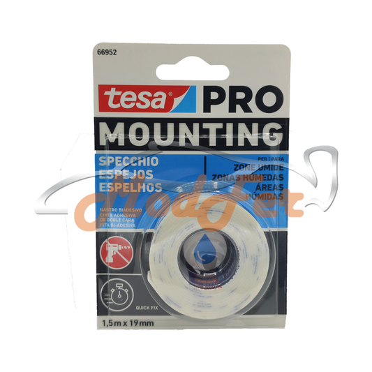 nastro biadesivo bianco per specchi 1.5x19 66952